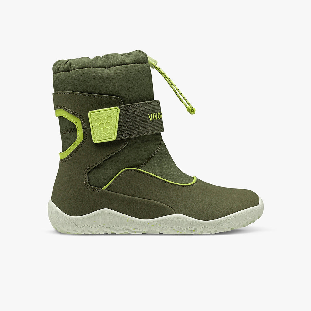 Vivobarefoot Vivoyeti Unisex Kids Stiefel, Olive Branch