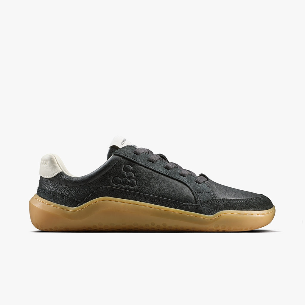 Vivobarefoot Gobi II Sneaker Leather Womens - Barefoot Sneaker Trainers - in Obsidian 2.5