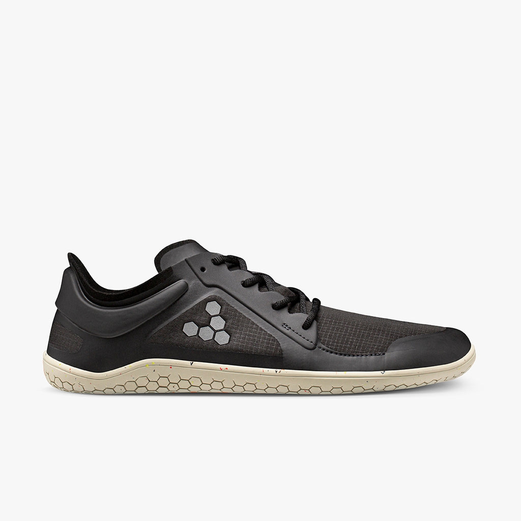 Vivobarefoot Primus Lite III All Weather Mens Shoes - Barefoot Training, Gym, Workout, Running - in Obsidian 6, Recycled Materials