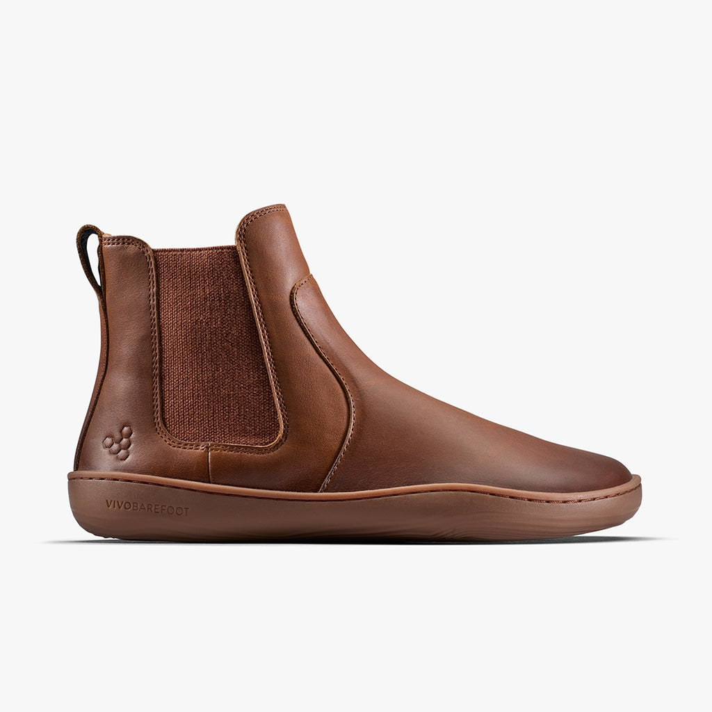 Vivobarefoot Sensus Chelsea Herren, Dark Tan