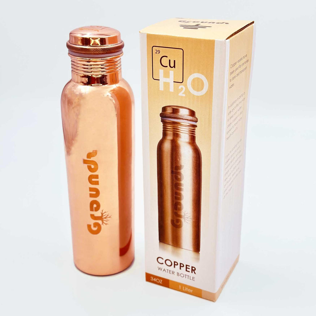 34oz Pure Copper Water Bottle