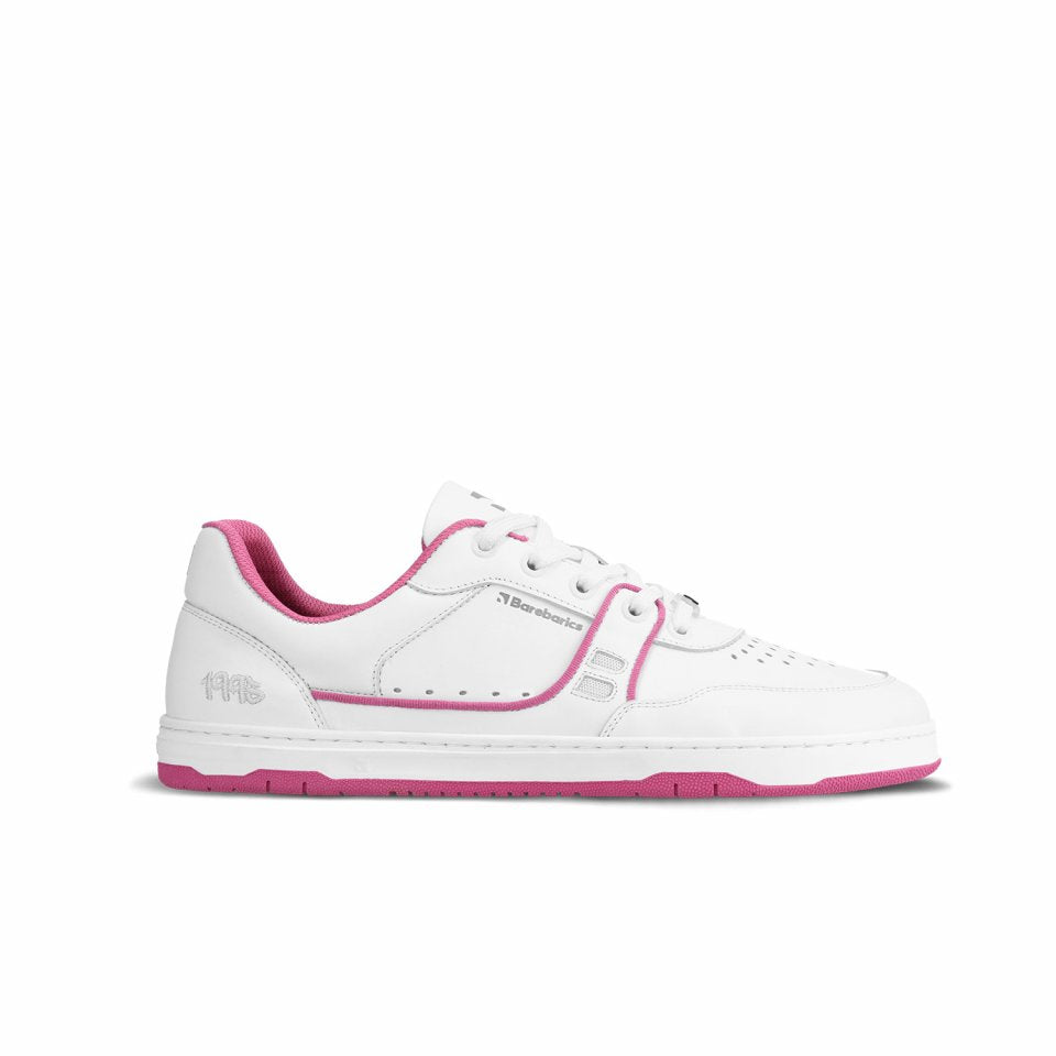 Barefoot Sneakers Barebarics Arise - White & Raspberry Pink.