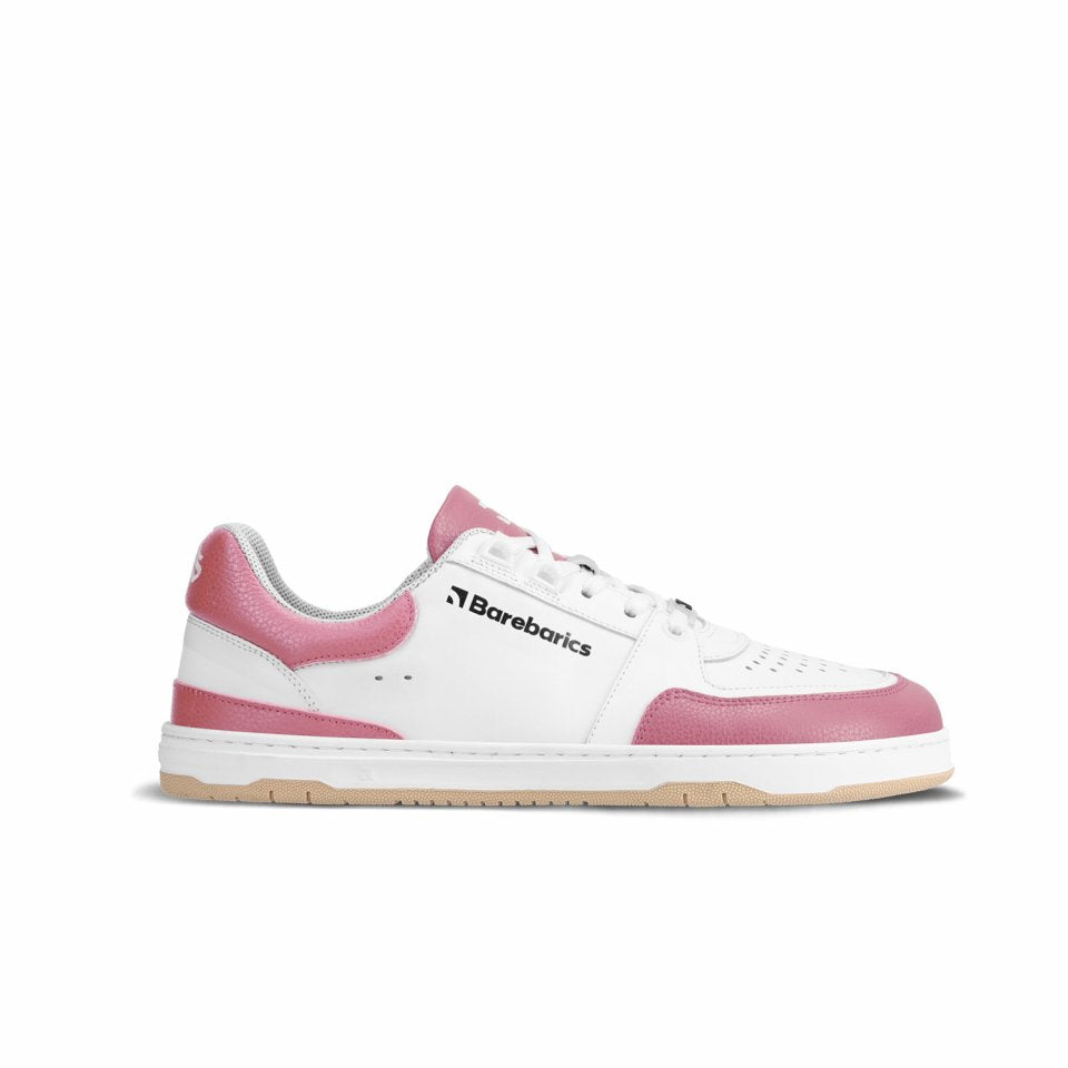 Barefoot Sneakers Barebarics Wave - White & BubbleGum Pink.