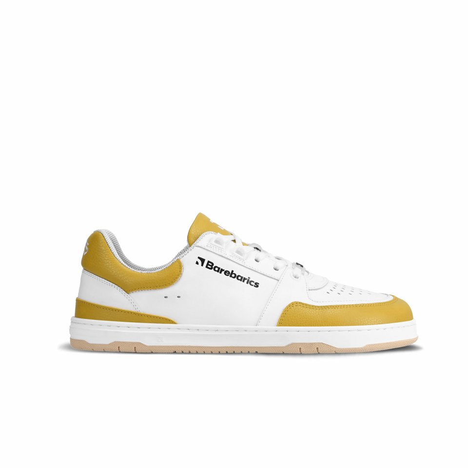 Barefoot Sneakers Barebarics Wave - White & Sunset Yellow.