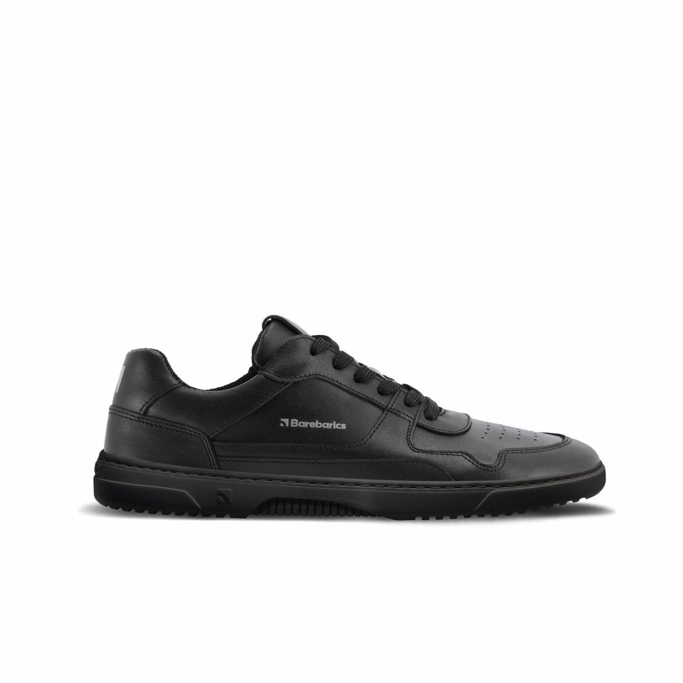 Barefoot Sneakers Barebarics Zing - Black - Leather.