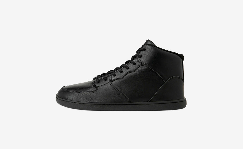 All Black Courtside Mid Sneakers