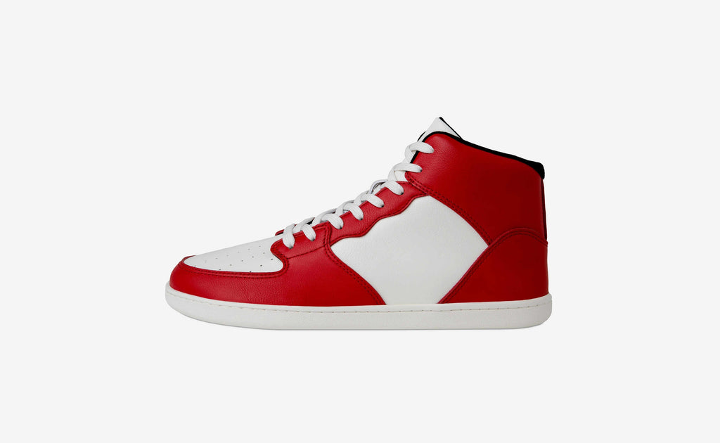 Retro Red Courtside Mid Sneakers