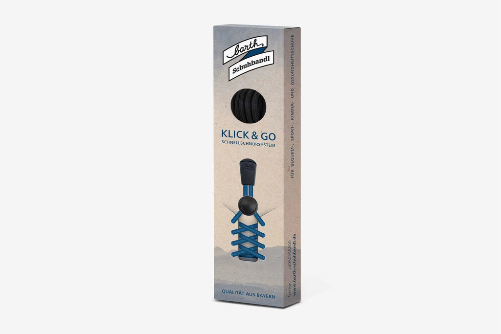 Black Elastic Lacing System - 'Click & Go'