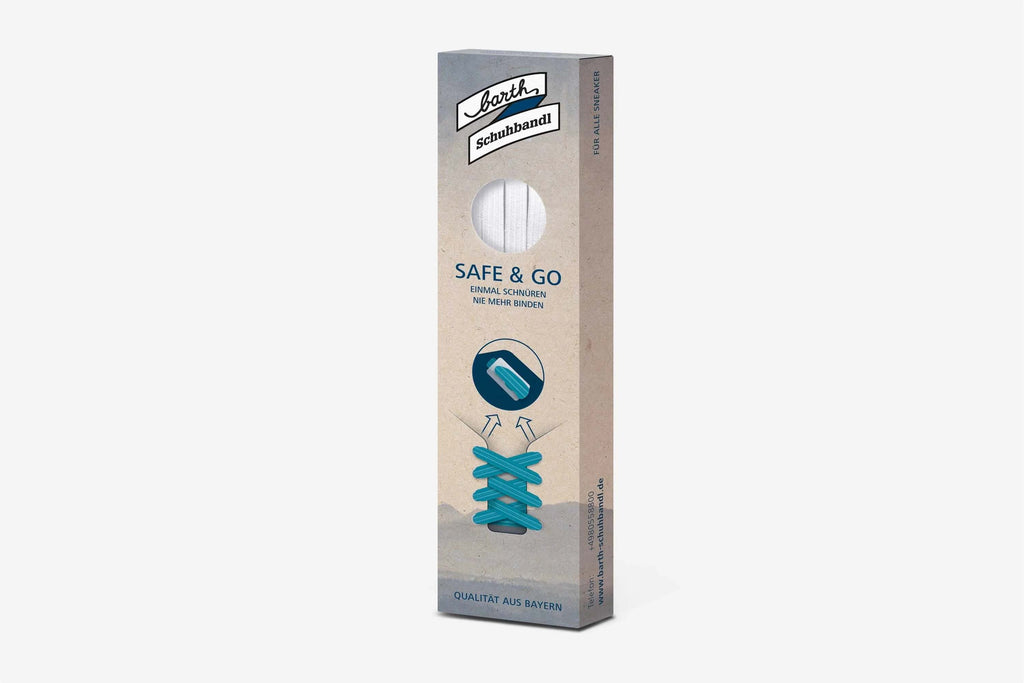 White Safe & Go Elastic Lacing System