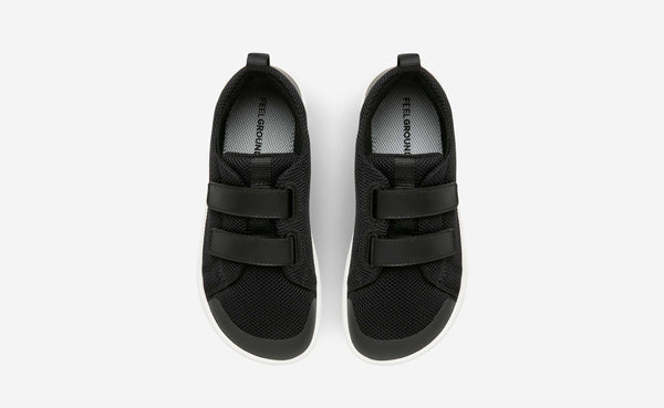 Classic Black & White Mesh Kids' Sneakers