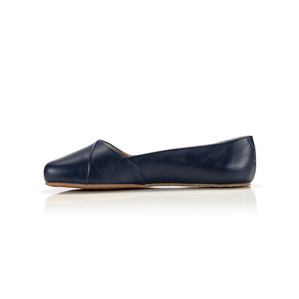 PEONY Navy barefoot ballerinas.