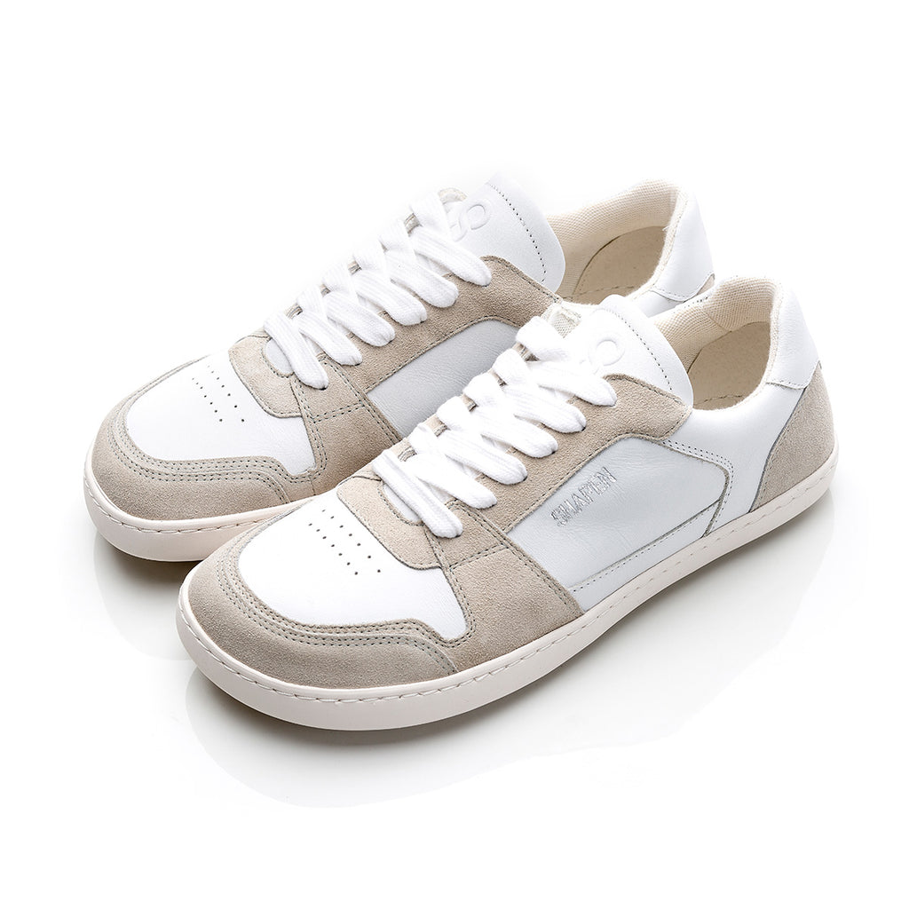 RE:WIND White Leather barefoot sneakers