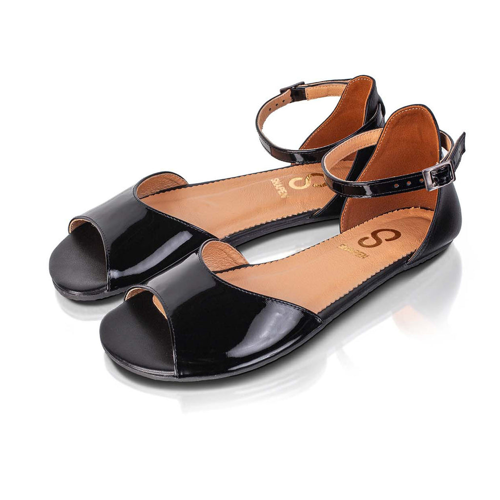 LILY 3.0 Black barefoot sandals.