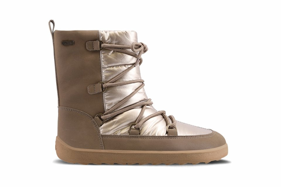 Winter Barefoot Boots Be Lenka Snowfox Woman - Champagne & Brown.