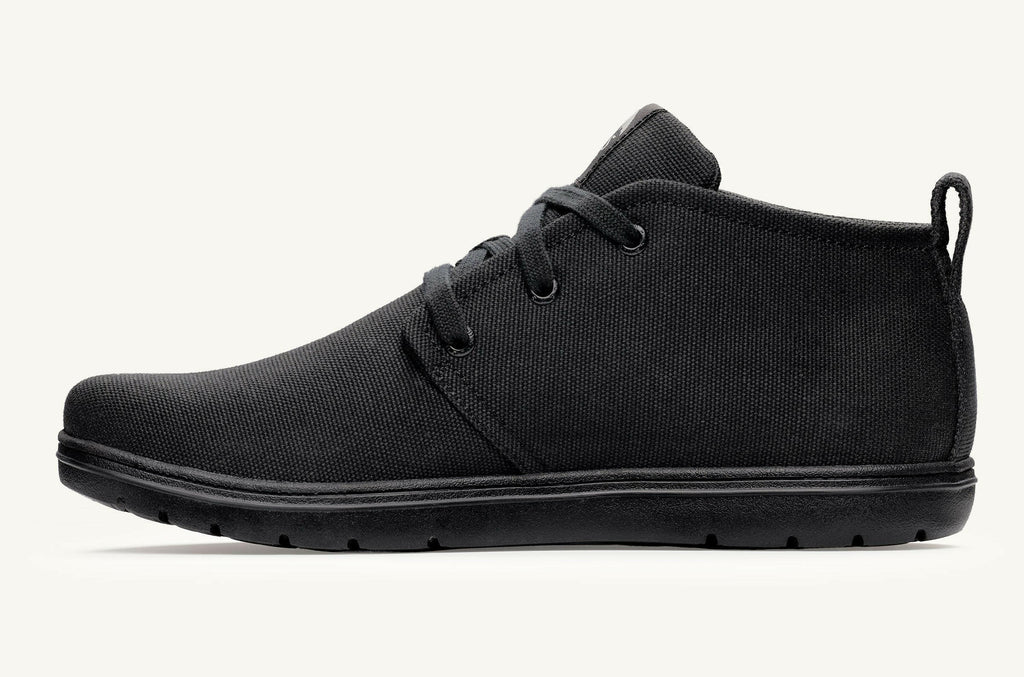 Lems Chukka Canvas Vegan Unisex 8.5M/10W Blackout Excellent Barefoot Zero Drop Lems Chukka Grip Canvas Blackout | Natural Footgear main image 3