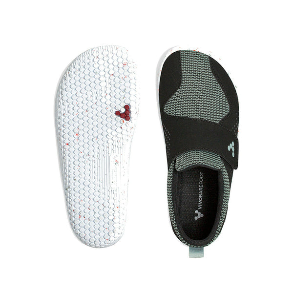 Vivobarefoot Primus Toddler Black Aqua Grey.