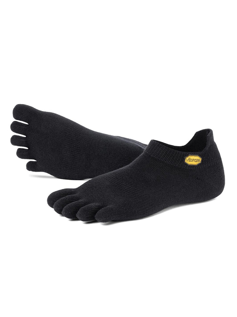 Vibram No Show Toe Socks - Black