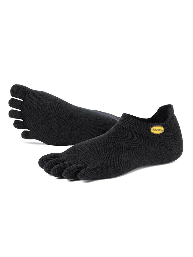 Vibram No Show Toe Socks - Black.